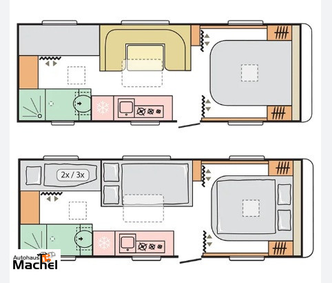 [general.product.image.short] 1 - Adria Adria Alpina 663PT Queensbett + 2er Stockbet
