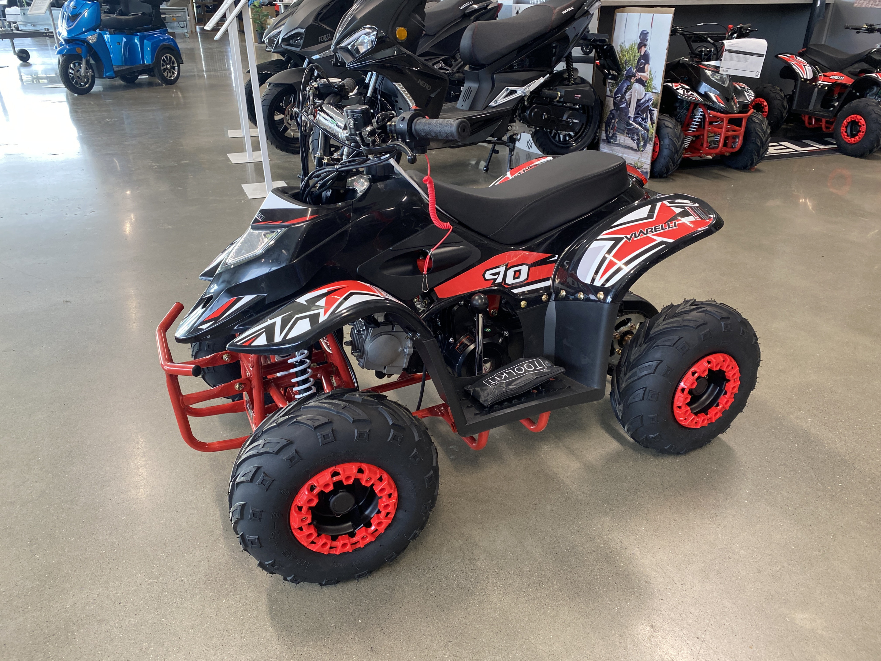 Produktbild 1 - Viarelli ATV Agrezza 90cc Svart/Röd 2026