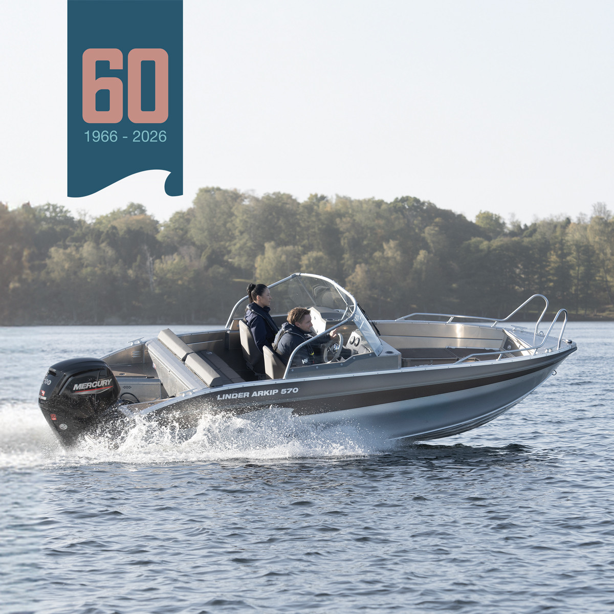 Produktbild 1 - Linder ARKIP 570 GPS 92sv Mercury F100 ELPT EFI -2