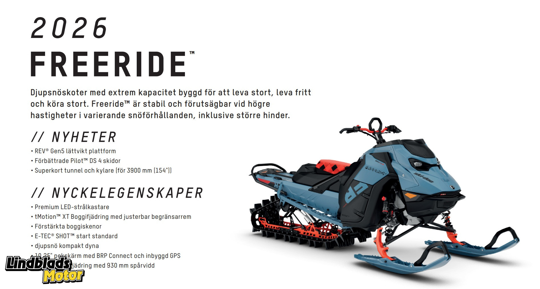 Produktbild 1 - Ski-doo Freeride Standard 850 E-TEC 146in3700mm 2.