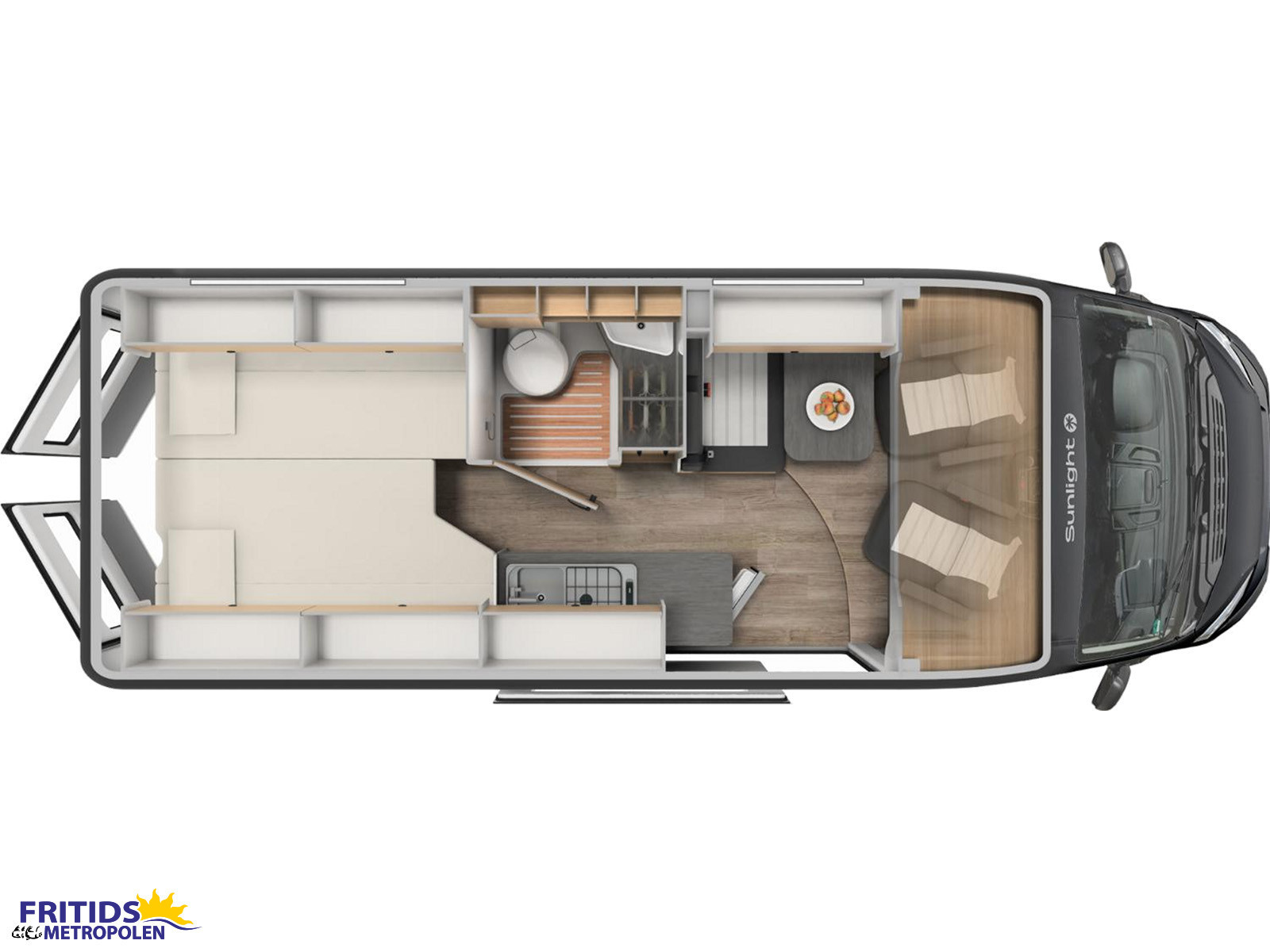 Produktbild 1 - Sunlight Cliff 640 Adventure 9" mediacenter-Solcel