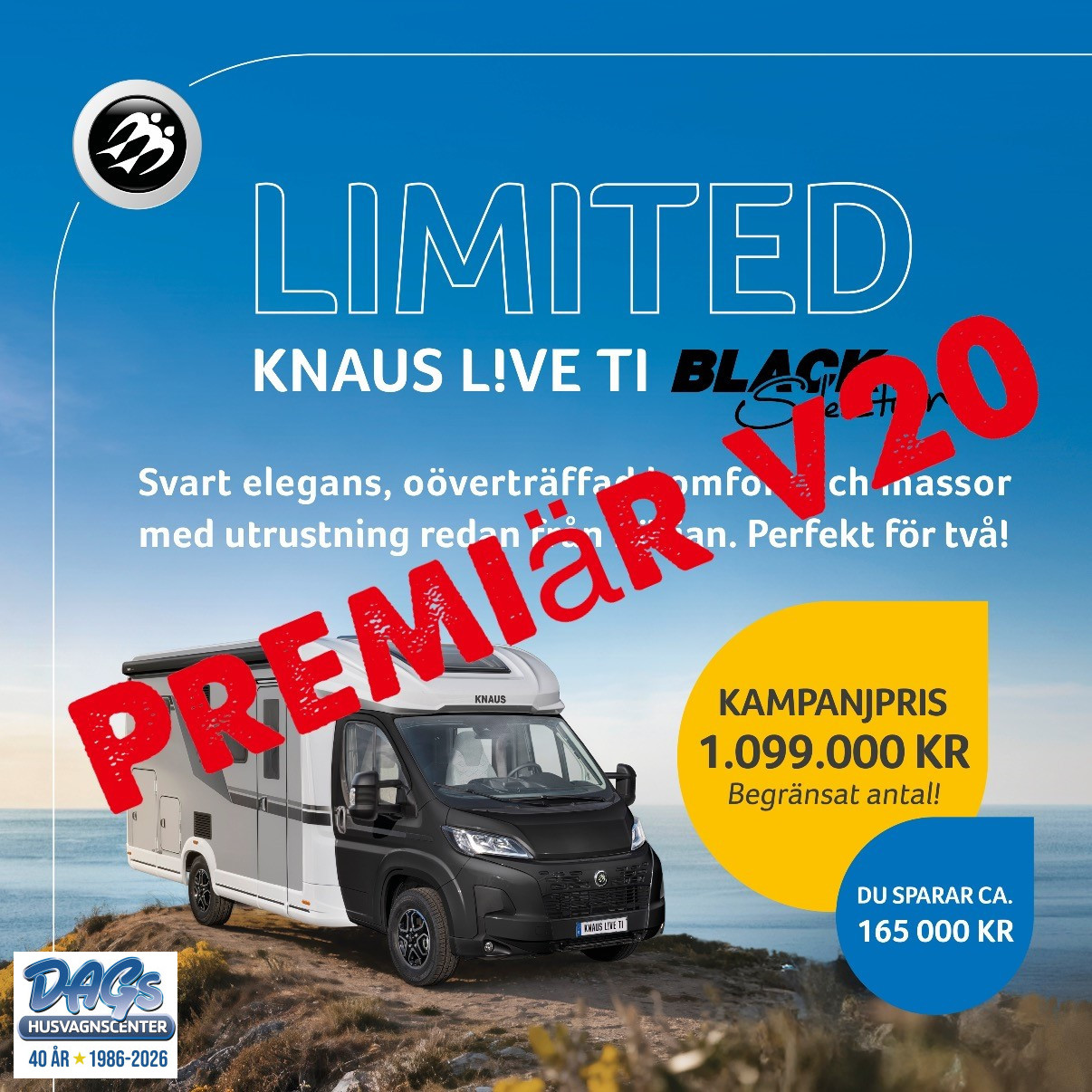 Produktbild 1 - Knaus L!VE TI 650 MEG Black Selection 2026