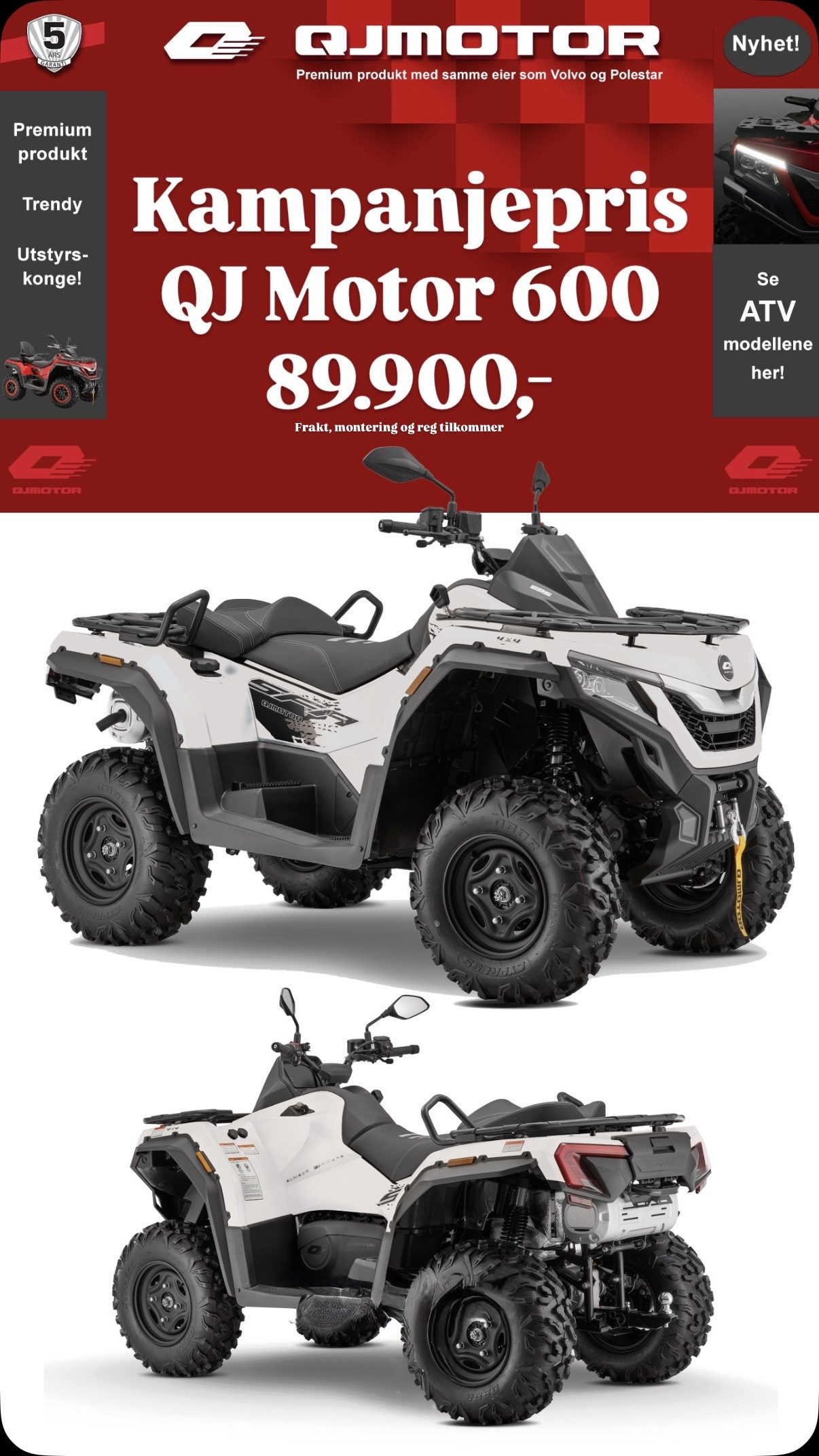 [general.product.image.short] 1 - QJ Motor SFA 600 Touring Elite - Kampanjepris! 202